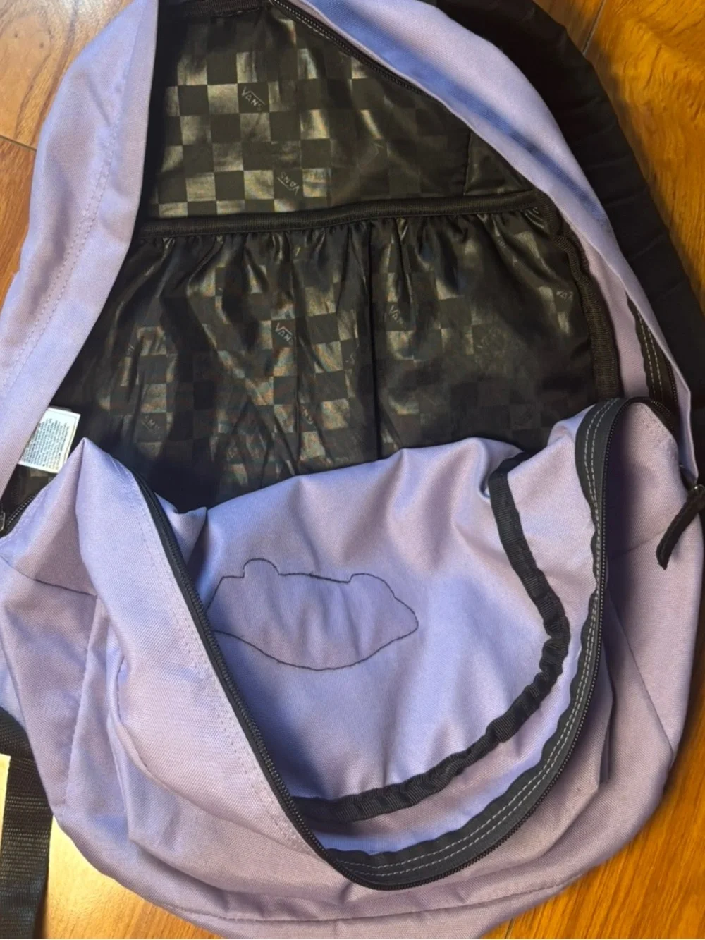 Vans Off The Wall Lavender Purple Backpack Logo School Bag